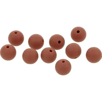 Příze Silikonový korálek 12mm Růžovo-hnědý (Silikonový korálek 12mm Růžovo-hnědý)