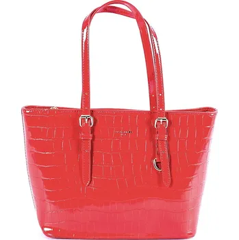 Kabelka Lesklá kabelka do ruky i na rameno David Jones 6916-5 červená| KabelkyproVas.cz