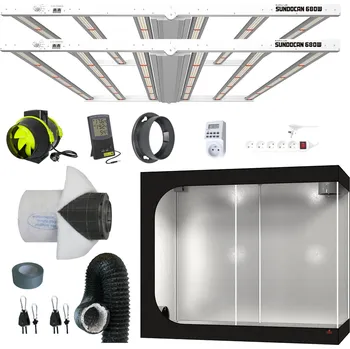 Pěstební box SunPro DOUBLE-SUNDOCAN 500W v.2 KIT - 240x120cm