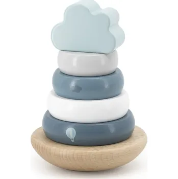 Hračka pro nejmenší Label Label Balanční stohovací kroužky, zelené