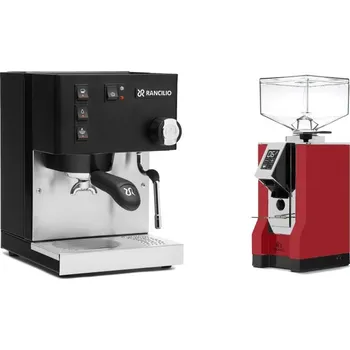 Kávovar Rancilio Silvia E, black + Eureka Mignon Bravo, CR ferrari red