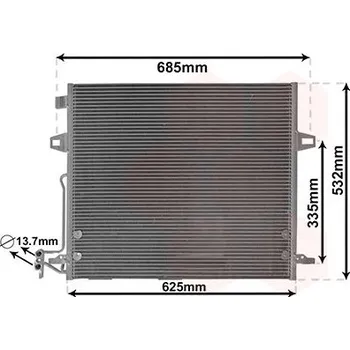 Výparník klimatizace Kondenzátor, klimatizace VAN WEZEL 30015706