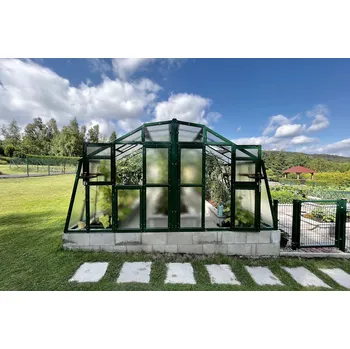 Skleník Zahradní skleník Limes Primus M, sklo 4 mm Rozměr: 4,24 x 4,52 m