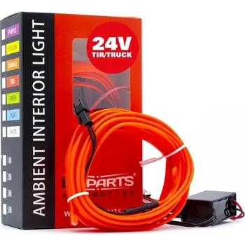 LED páska LED světlovodný pásek 3m (červený) 24V