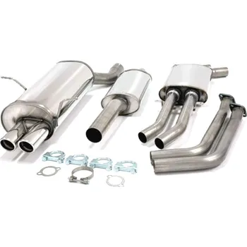 Tlumič výfuku TA Technix sportovní nerezový catback výfuk BMW 3 E46 320i / 323i / 328i, M52, kromě Compact, 2x 70 mm nerezová koncovka s pertlem