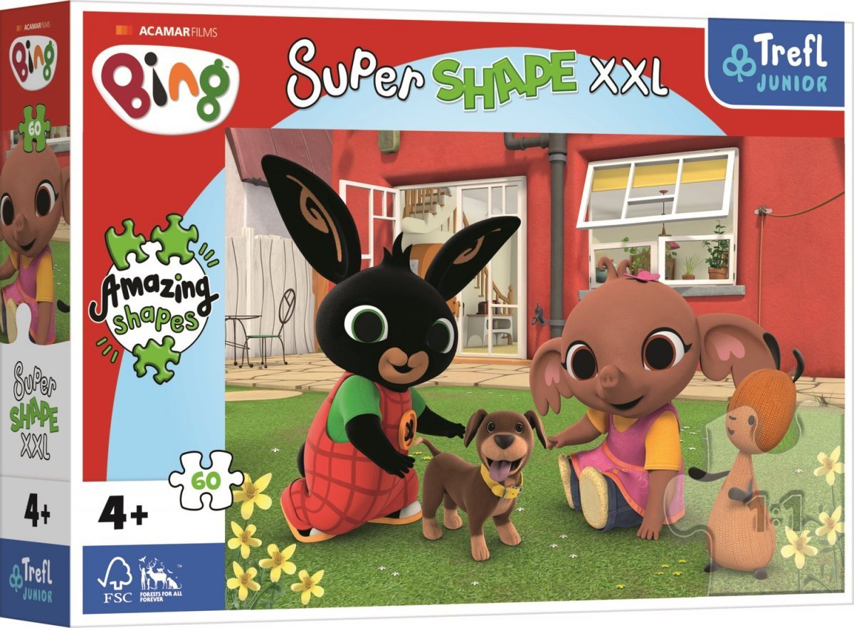 Trefl Králíček Bing s pejskem Super Shape XXL 60 dílků od 102 Kč - Zbozi.cz