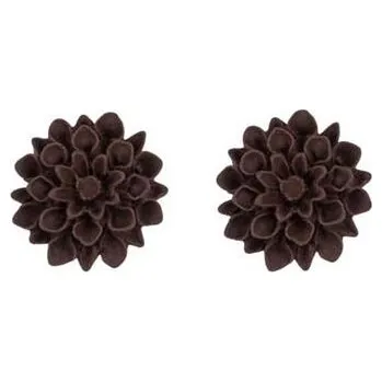 Módní doplněk Flowerski náušnice - hot chocolate