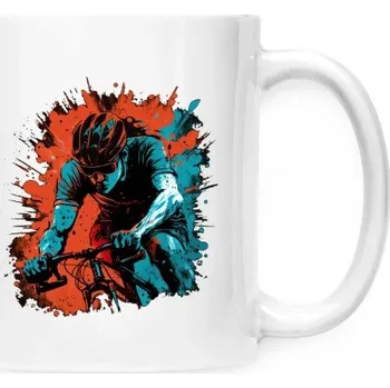 Hrnek malý bílý s potiskem Biker