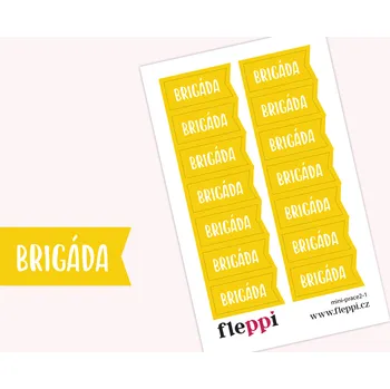 Fleppi Samolepky Pracovní - Brigáda Barva samolepek: žlutá
