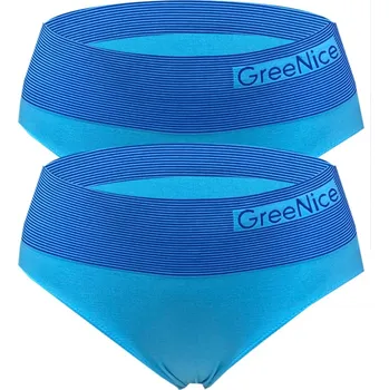 Kalhotky Dámské bezešvé kalhotky GreeNice - ART.3953 ( 2 ks v balení ) Barva: Tyrkysová, Velikost: S/M