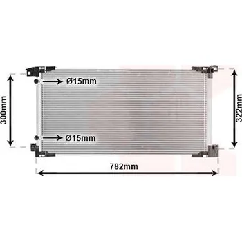 Klimatizace automobilu Kondenzátor, klimatizace VAN WEZEL 53015710