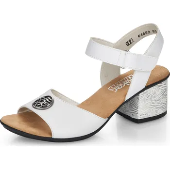 Dámské sandále DÁMSKÉ SANDÁLY RIEKER 64682-80 BÍLÁ Barva: BÍLÁ, Velikost: 41