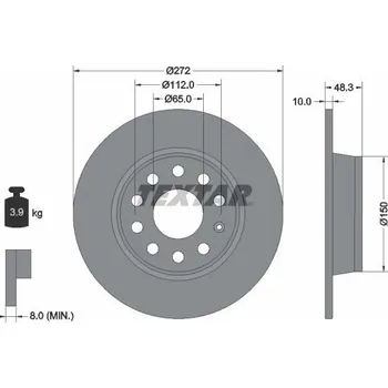 Brzdový kotouč Brzdový kotouč TEXTAR 92224903
