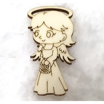 Výřezy z překližky, ANDĚL, 6,5x3cm-1ks