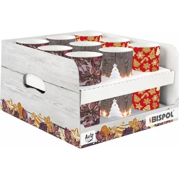 Svíčka Svíce vonná sklo s fólií Vánoční mix 18 ks (sn72s-D03)