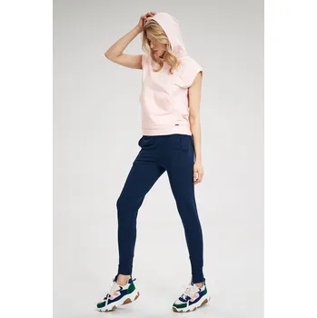 Bavlněné tepláky s asymetrickým žebrováním M806 Barva: Tmavě Modrá, Velikost: M