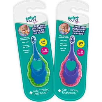Zubní nit Safe-Sound Zubní kartáček s kousátkem pro batolata Barva: fialovo-růžová S+S kartáček 0-36 Baby