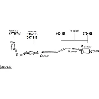 Filtr pevných částic filtr pevných čás. výroba AS Bosal 97-313A