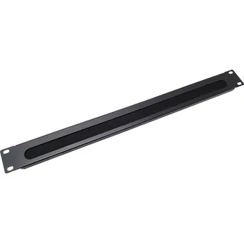 Rozvaděč OEM 19" vyvazovací panel 1U s kartáčem, černý CMP1UBRUSH-B
