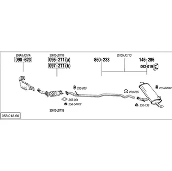 Filtr pevných částic filtr pevných čás. výroba AS Bosal 97-211A