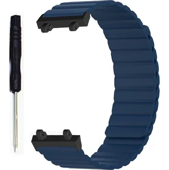 Magnetický Silikonový Pásek Pro Amazfit T-Rex 2 Barva: Modrá