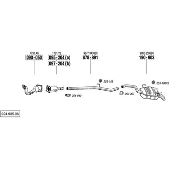 Filtr pevných částic filtr pevných čás. výroba AS Bosal 97-204A