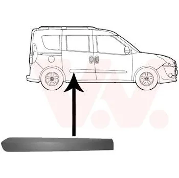 Lišta karosérie Ozdobná / ochranná lišta, dveře VAN WEZEL 1638426