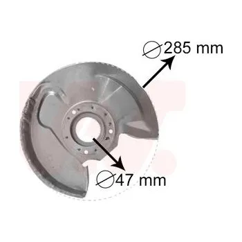 Brzdový kotouč Ochranný plech proti rozstřikování, brzdový kotouč VAN WEZEL 3758372