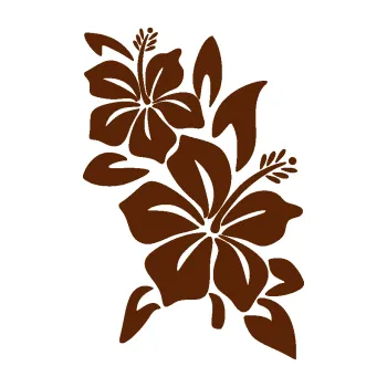 Samolepící dekorace SAMOLEPKA Květina dekor 033 pravá ibišek (15 - hnědá) NA AUTO, NÁLEPKA, FÓLIE, POLEP, TUNING, VLASTNÍ TEXT, TISK, AUTOSAMOLEPKY.cz, POLEPY, OBRÁZEK, LOGO, SAMOLEPKY