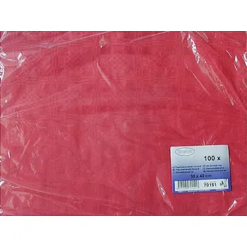 prostírání Prostírání papírové červené 30 x 40 cm 100 kusů Wimex