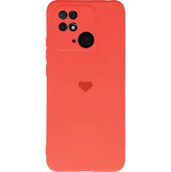 Pouzdro na mobilní telefon Vennus Valentýnské pouzdro Heart pro Xiaomi Redmi 10C - korálové