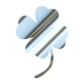 Samolepící dekorace SAMOLEPKA Čtyřlístek 004 levá (80 - chrom fólie stříbrná zrcadlová) NA AUTO, NÁLEPKA, FÓLIE, POLEP, TUNING, VLASTNÍ TEXT, TISK, AUTOSAMOLEPKY.cz, POLEPY, OBRÁZEK, LOGO, SAMOLEPKY