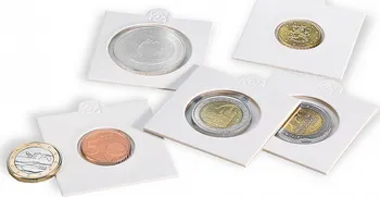 Obal pro sběratelský předmět Leuchtturm Matrix mincovní rámečky papírové samolepící 25 mm 25 ks