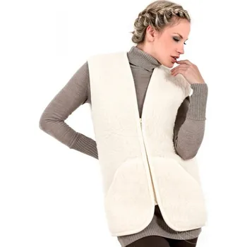 Dámská vesta Vesta z ovčí vlny Carpathian 2XL bílá, Barevné varianty Bílá, Velikosti XXL 200-100-00056
