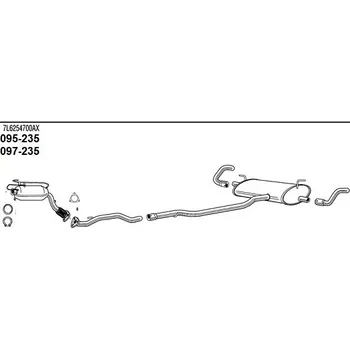 Filtr pevných částic filtr pevných čás. výroba AS Bosal 97-235A