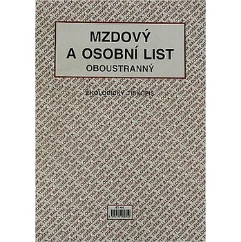 Tiskopisy Mzdový a osobní list A4 oboustranný ET495 Baloušek