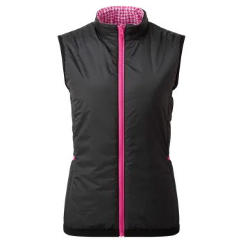 Dámská vesta FootJoy W vesta Insulated Reversible - černo růžová: Dámské XL