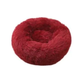 Pelíšek pro psa animALL Pelíšek plyš kulatý bordó 50 cm