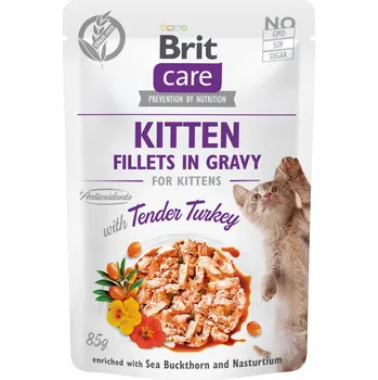Krmivo pro kočku Brit Care Cat kapsička Kitten Fillets in Gravy with Tender Turkey 85 g (expedujeme do 48 hod.)