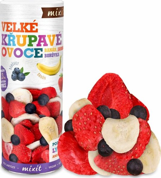 Mixit Velké křupavé ovoce – Banán, jahoda, borůvka
