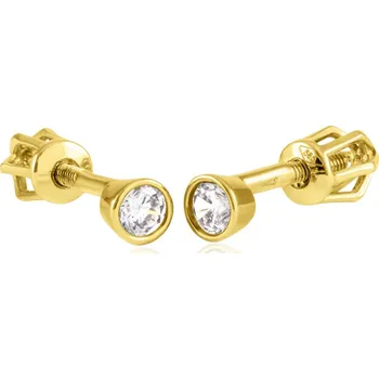 Náušnice Cutie Jewellery Zlaté náušnice pecky - Ø 4 mm model Z8017 – zlatý šperk ryzosti 585/1000 v Dárkovém balení s Certifikátem GLEYB-19891