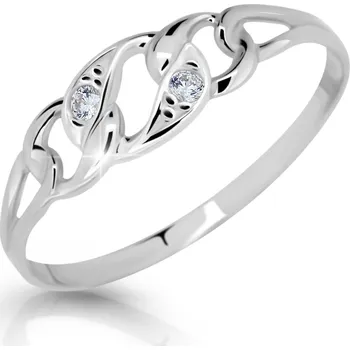 Prsten Cutie Jewellery z6735-1242 Prsten z bílého zlata se zirkony model 1242 vel. 57 – zlatý šperk ryzosti 585/1000 v Dárkovém balení s Certifikátem GLRWB-57-09771