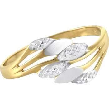 Prsten GEMMAX Zlatý prsten zdobený gravírováním vel. 55 – zlatý šperk ryzosti 585/1000 v Dárkovém balení s Certifikátem GLRCN-55-25951