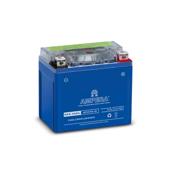 Motobaterie Motocyklová / moto gelová baterie AMPERA GEL ATZ7S-G 12V 7Ah 90A , rozměr 112x69x109 (vysoká odolnost vůči vibracím, cyklické zátěži a extrémní schopností zvládat i hluboké vybití)