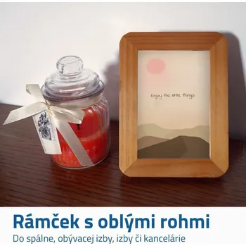 Rám na obraz DAALO Dřevěný fotorámeček - světle hnědý - AKCE!