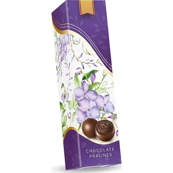 Bonboniéra Selllot, s.r.o., K Hájům 34, 155 00 Praha 5 - Vyrobeno v Itálii Fialový květ - výběr italských pralinek 40 g