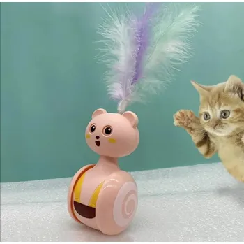Chovatelství Interaktivní hračka kočka s peřím (Hračky pro kočky )