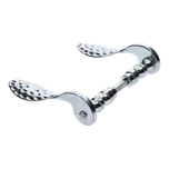 KOVIAN, s.r.o. Klika, průměr osazení na štítek 19mm, 85x125mm, bílý zinek, pár