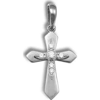 Přívěsek GEMMAX Original – garance kvality Zlatý přívěsek kříž – zlatý šperk ryzosti 585/1000 v Dárkovém balení s Certifikátem GLPWB-15251