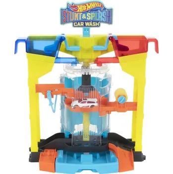 Příslušenství k autodráze Mattel Hot Wheels City Color Shifters akční automyčka